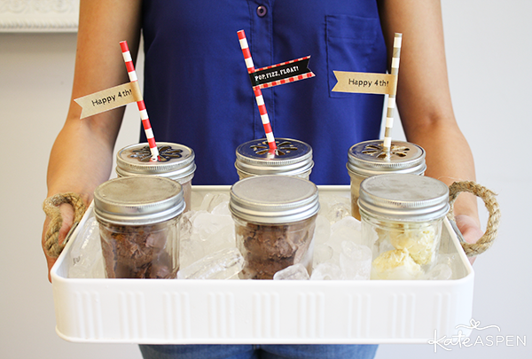 Ice Cream and Soda Floats in Kate Aspen Mason Jars