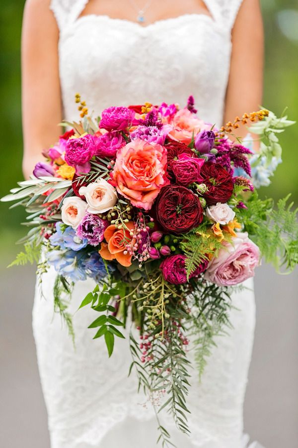Jewel Toned Bouquet | Bridal Bouquets | Kate Aspen