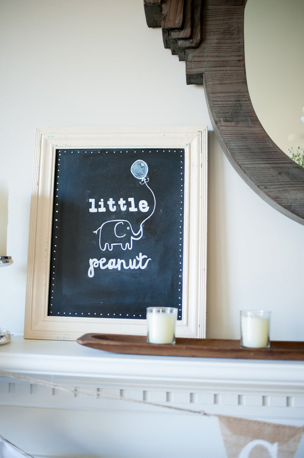 Little Peanut Elephant Sign | Alyssa Renee Photography