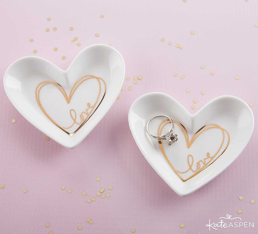 Heart Shaped Trinket Dish | Curate Your Own Bridesmaid Proposal Kit + A Giveaway | Kate Aspen