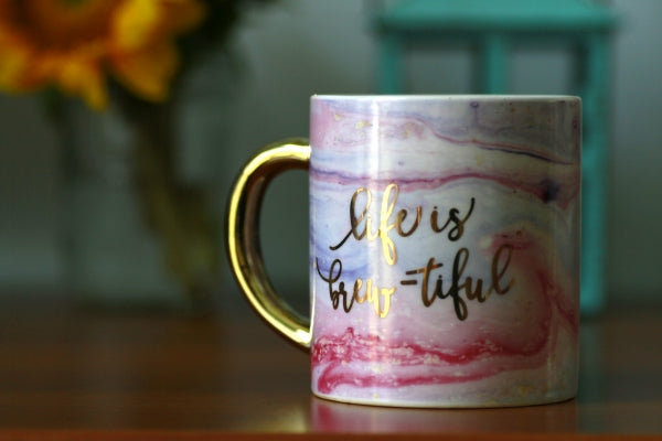 Marbleized Mug | Tips for Crafting Tea & Coffee Creations at Home | Kate Aspen