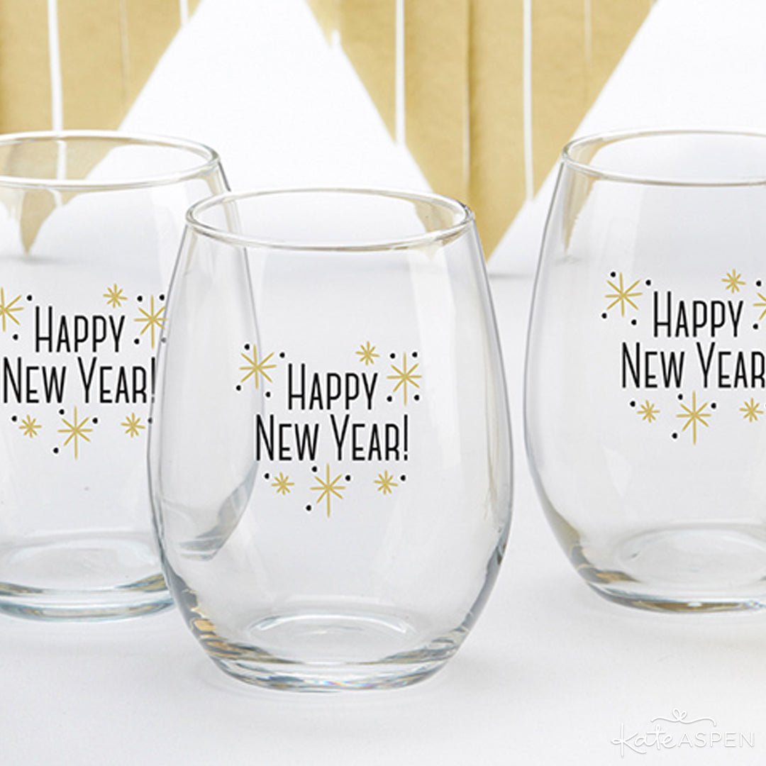 New Years Glassware | Kate Aspen | How to Host the Ultimate New Years Eve Party