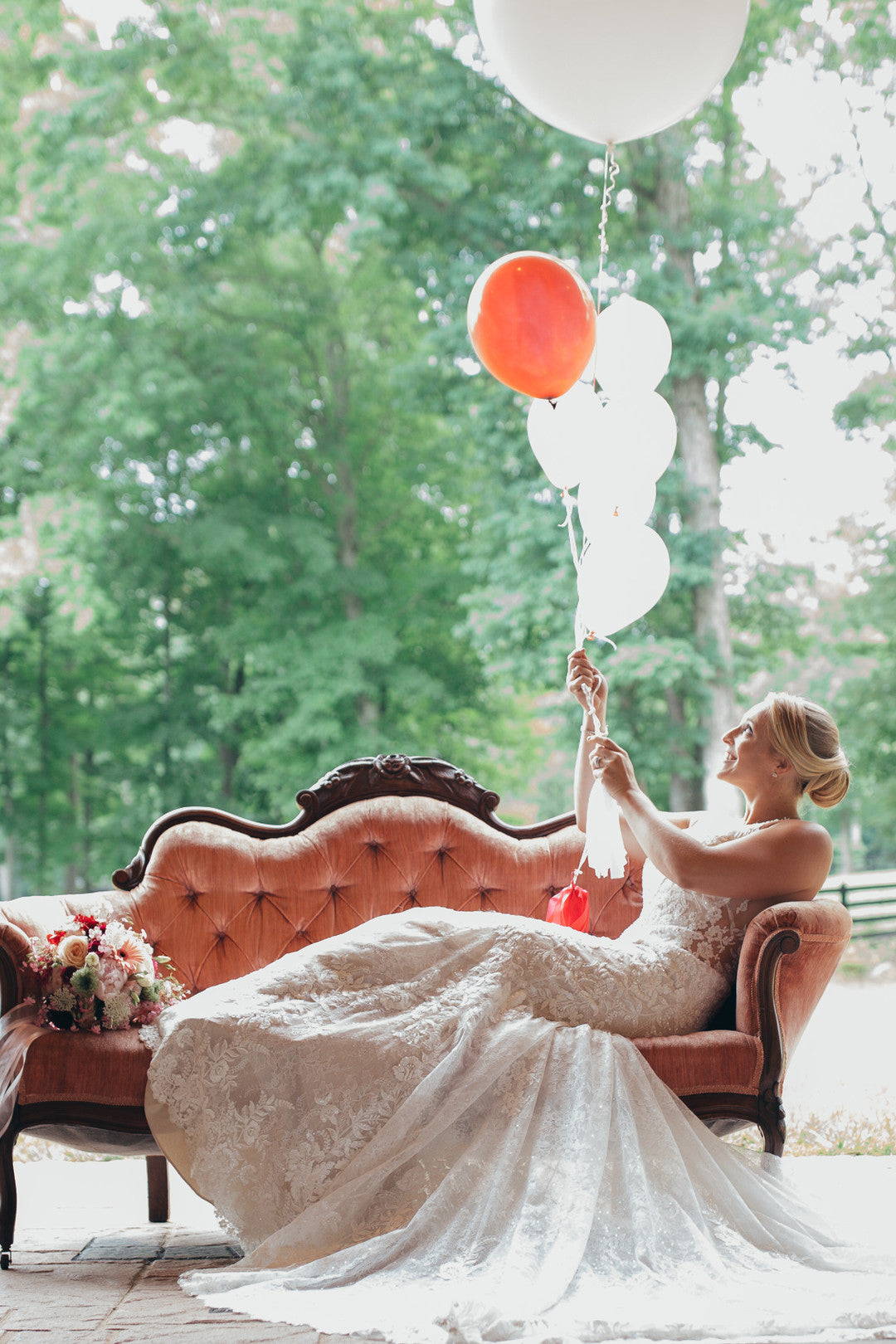 Bride and Balloons | Girls Just Want to Have Fun Bridal Shower | Kate Aspen