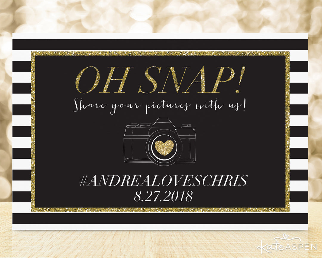 Classic Instagram Sign | 6 Wedding Signs for Your Special Day | Kate Aspen