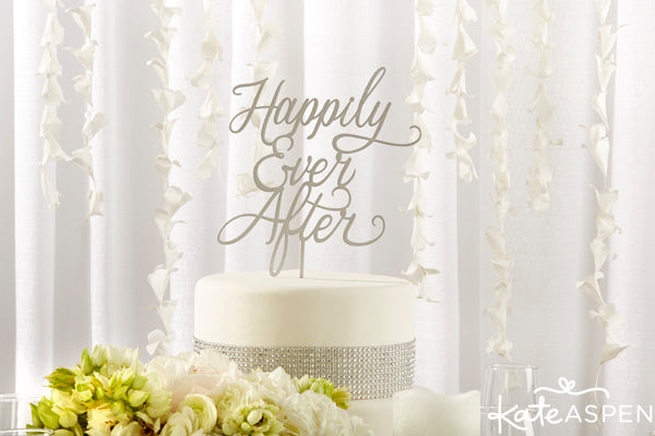 Classic Happily Ever After Cake Topper | Kate Aspen | kateaspen.com