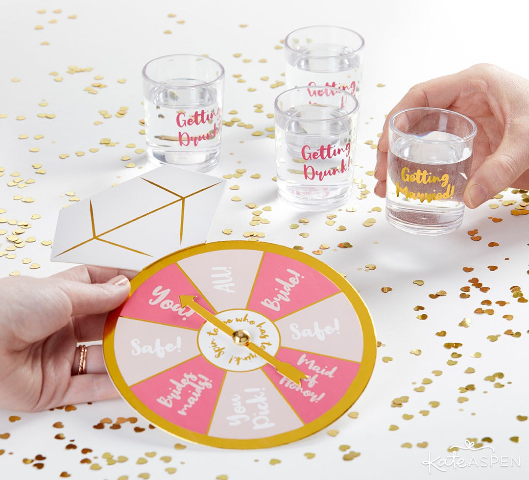 Sip & Spin Bachelorette Party Game | 6 Must-Have Bachelorette Party Accessories | Kate Aspen