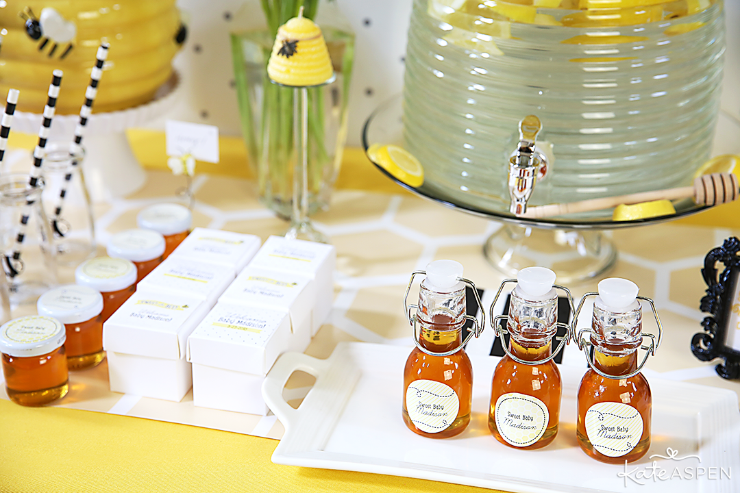 Favor Table | Sweet As Can Bee Baby Shower by Kate Aspen | Photography & Styling: Pizzazzerie