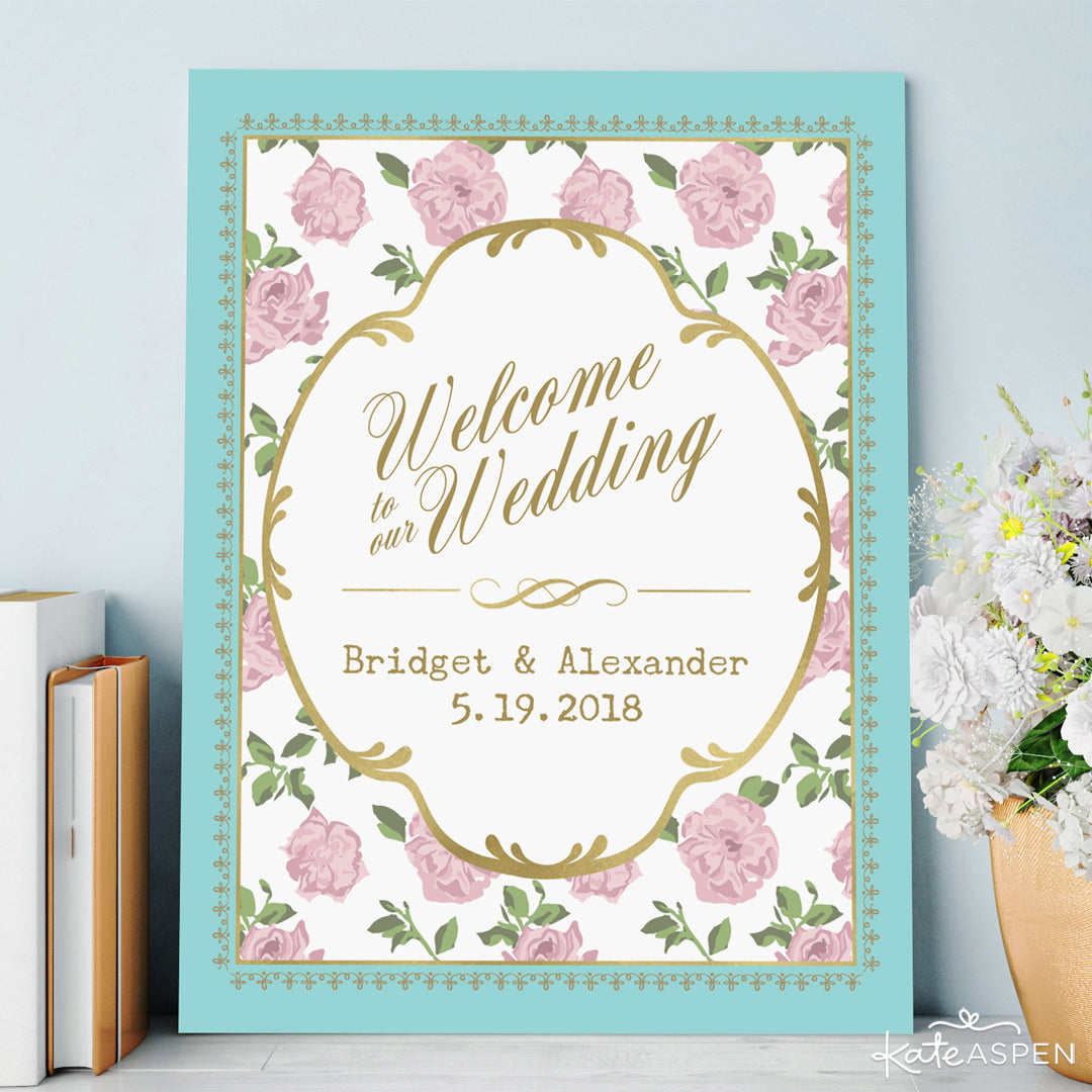 Tea Time Poster | 6 Wedding Signs for Your Special Day | Kate Aspen