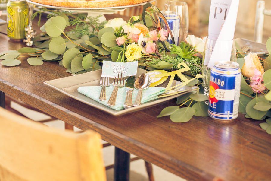 Table Setting | Mountain Bike Industrial Themed Wedding Shoot | Lifestyle Photography