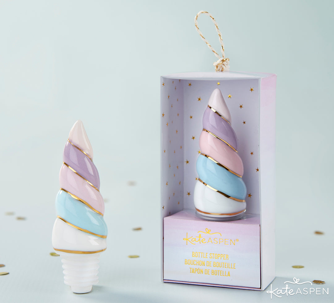 Unicorn Horn Bottle Stopper | A Stocking Stuffer Holiday Gift Guide | Kate Aspen 