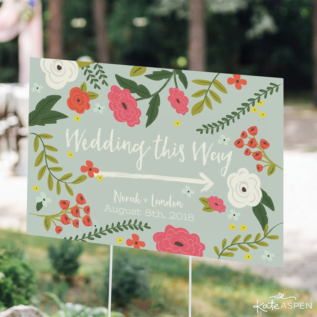 Vintage Directional Sign | 6 Wedding Signs for Your Special Day | Kate Aspen