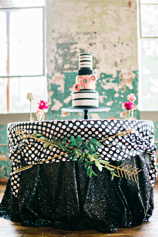 Wedding Cake Table | Industrial Glam Wedding | Andie Freeman Photography