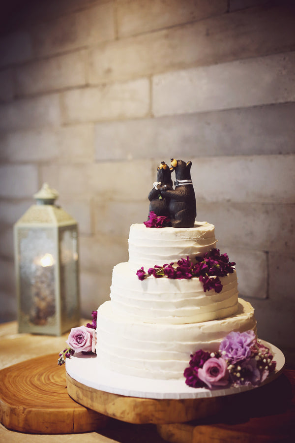 Wedding Cake with Bear Topper | Cean One Studios
