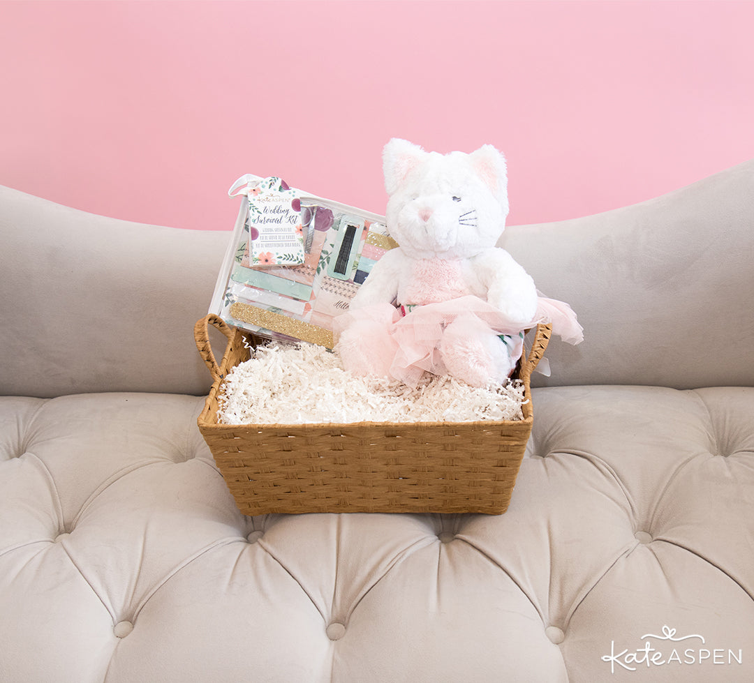 Basket Plush Bigger Items | How To Ask Your Flower Girl + DIY Gift Basket | Kate Aspen