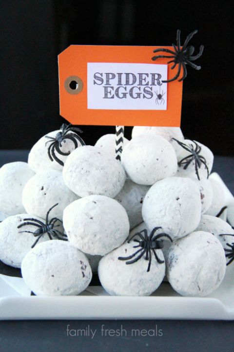 Spider Eggs Sweet Treats | 6 Spooky Halloween Party Essentials | Kate Aspen