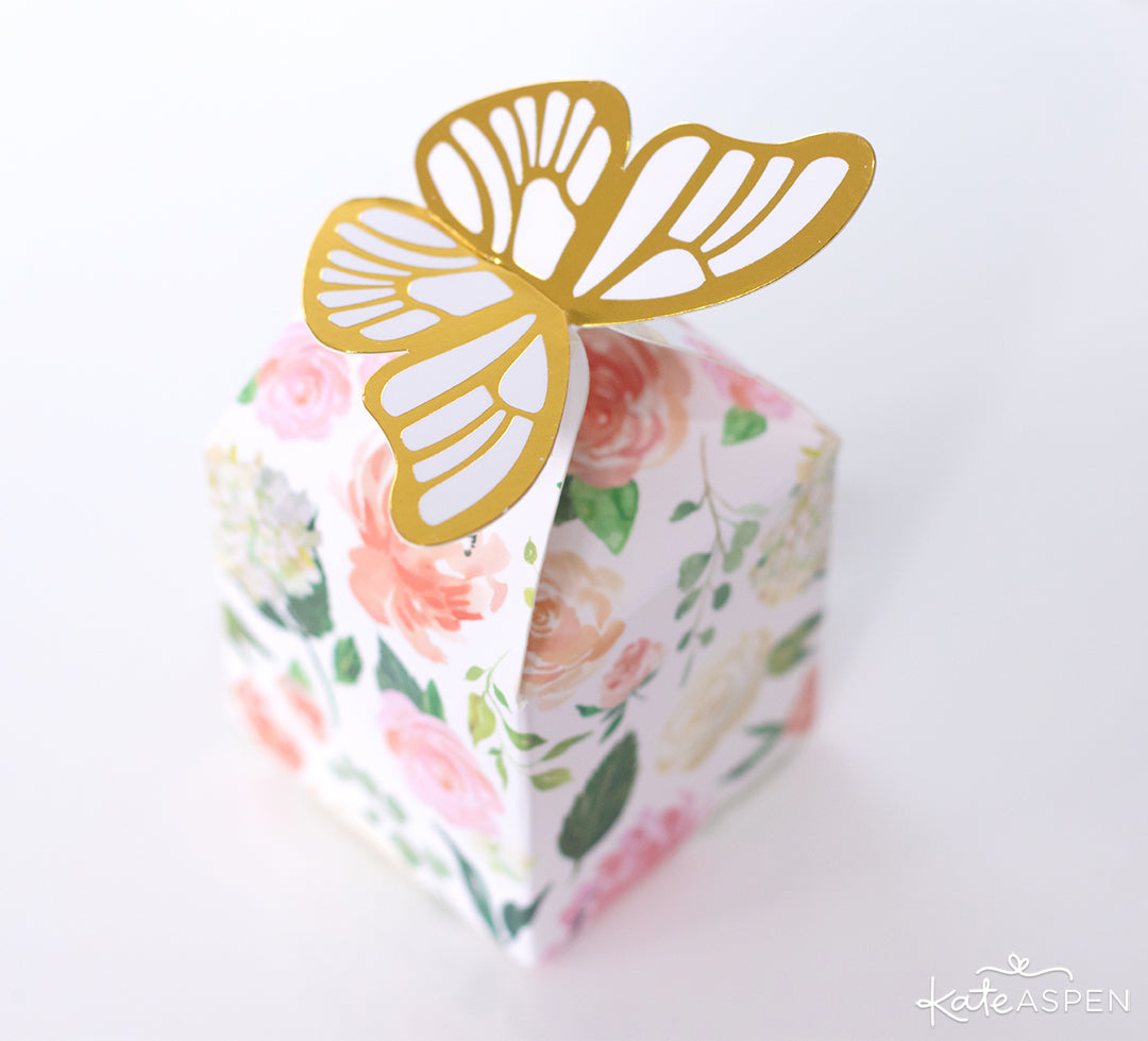 Butterfly Floral Favor Box | How To Ask Your Flower Girl + DIY Gift Basket | Kate Aspen