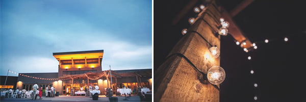 Outdoor Wedding Reception | String Lights | Waterbrook Winery Wedding | Mark VanDonge Photography | Waterbrook Winery | Kate Aspen | Winery Wedding Ideas | Vineyard Wedding Inspiration | Rustic | Cork | Burlap