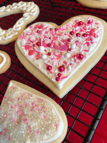 Sugar Cookie with icing made with lemon juice and pasteurized egg white