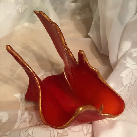 Metallic Paint on a Isomalt Sail