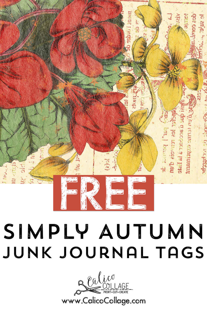 Free Simply Autumn Junk Journal Tag