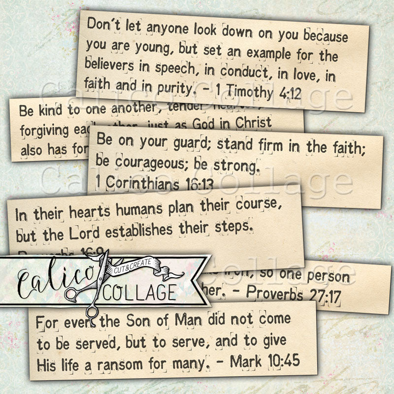 Gentleman Bible Verses Printable Mixed Media Words – Calicocollage