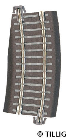 Tillig 83726 Bedding track curved compatible unit left R310 353/15°