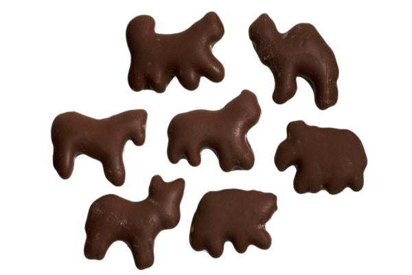 Party Animals Chocolate-Covered Animal Crackers made by Mouth