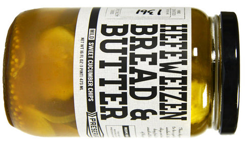 Hefeweizen Bread & Butter Pickles made by Preservation & Co.