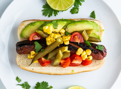 Avocado Summer Salad Hot Dog