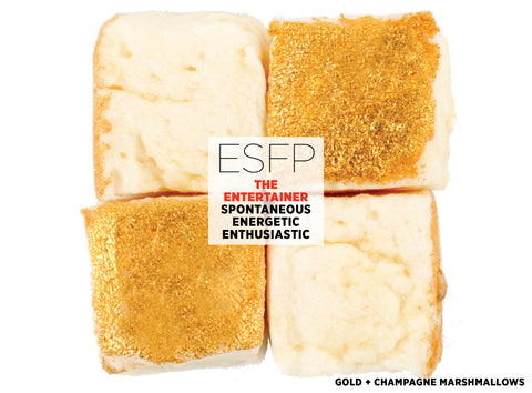 Gold + Champagne Marshmallows - Best Valentine's Day gift for Myers-Briggs Type ESFP