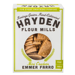 Verwaand Oost Timor Verslaving Emmer Farro Crackers, Mini made by Hayden Flour Mills in Queen Creek, AZ //  Artisanal Crackers // Mouth.com