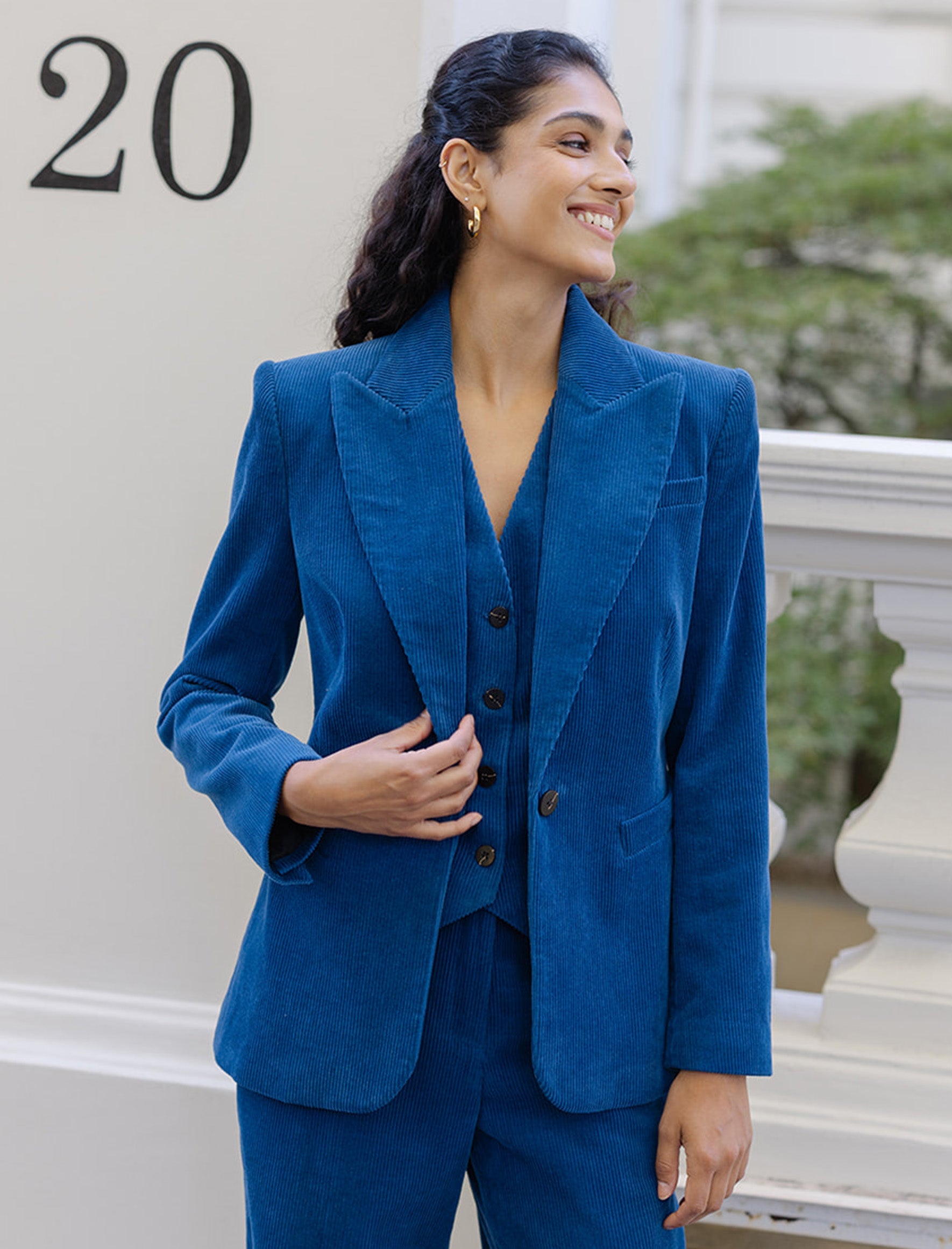 Cefinn Gene Corduroy Blazer - Blue