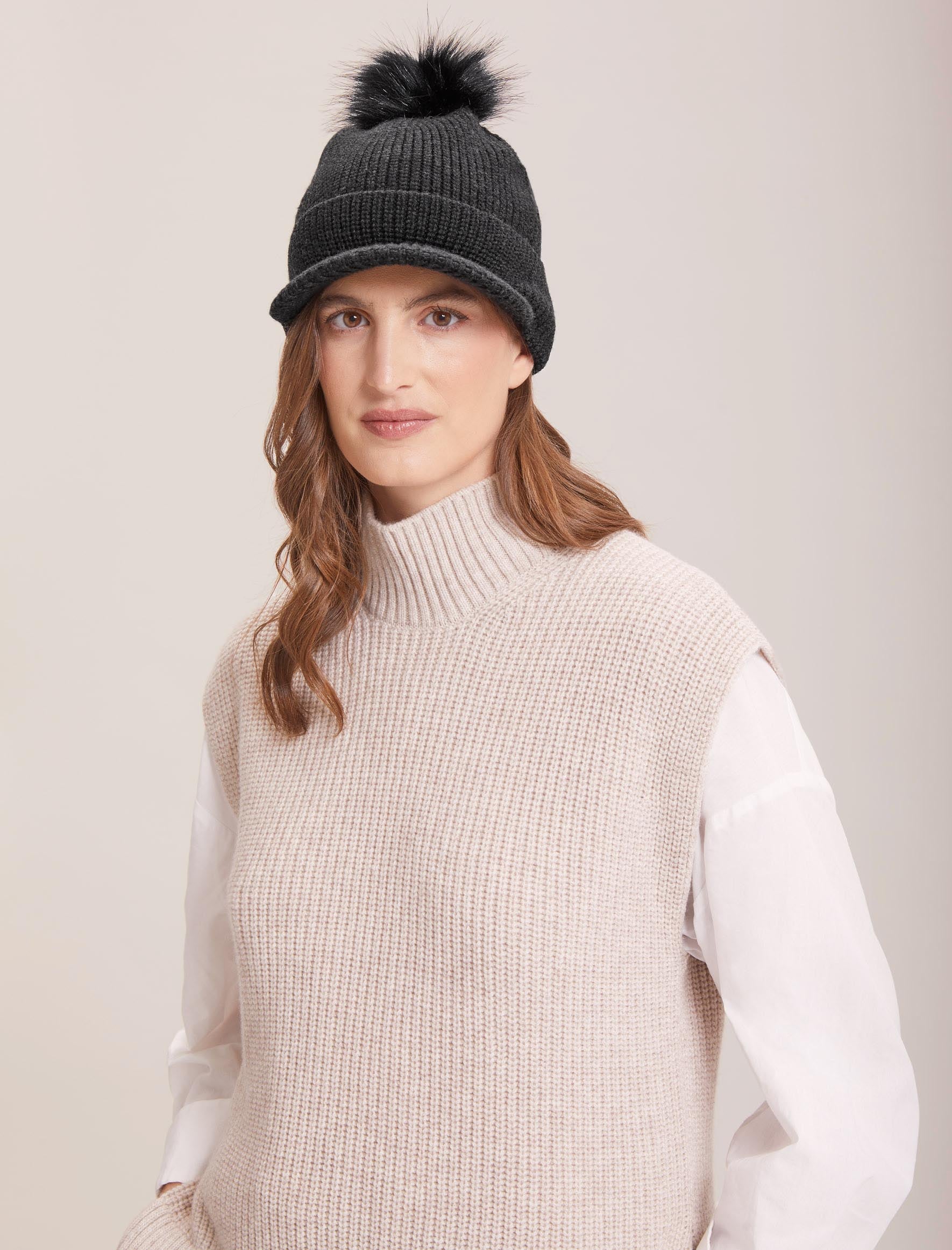 Cefinn Beata Wool Hat - Charcoal