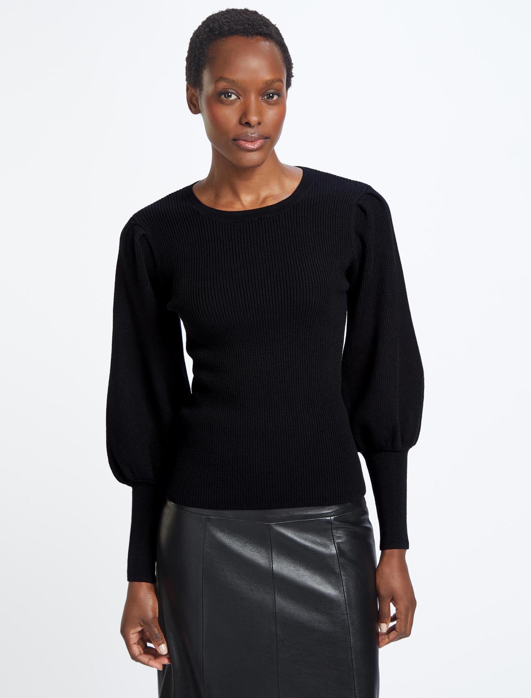 Cefinn Eva Wool Crew Neck Jumper - Black