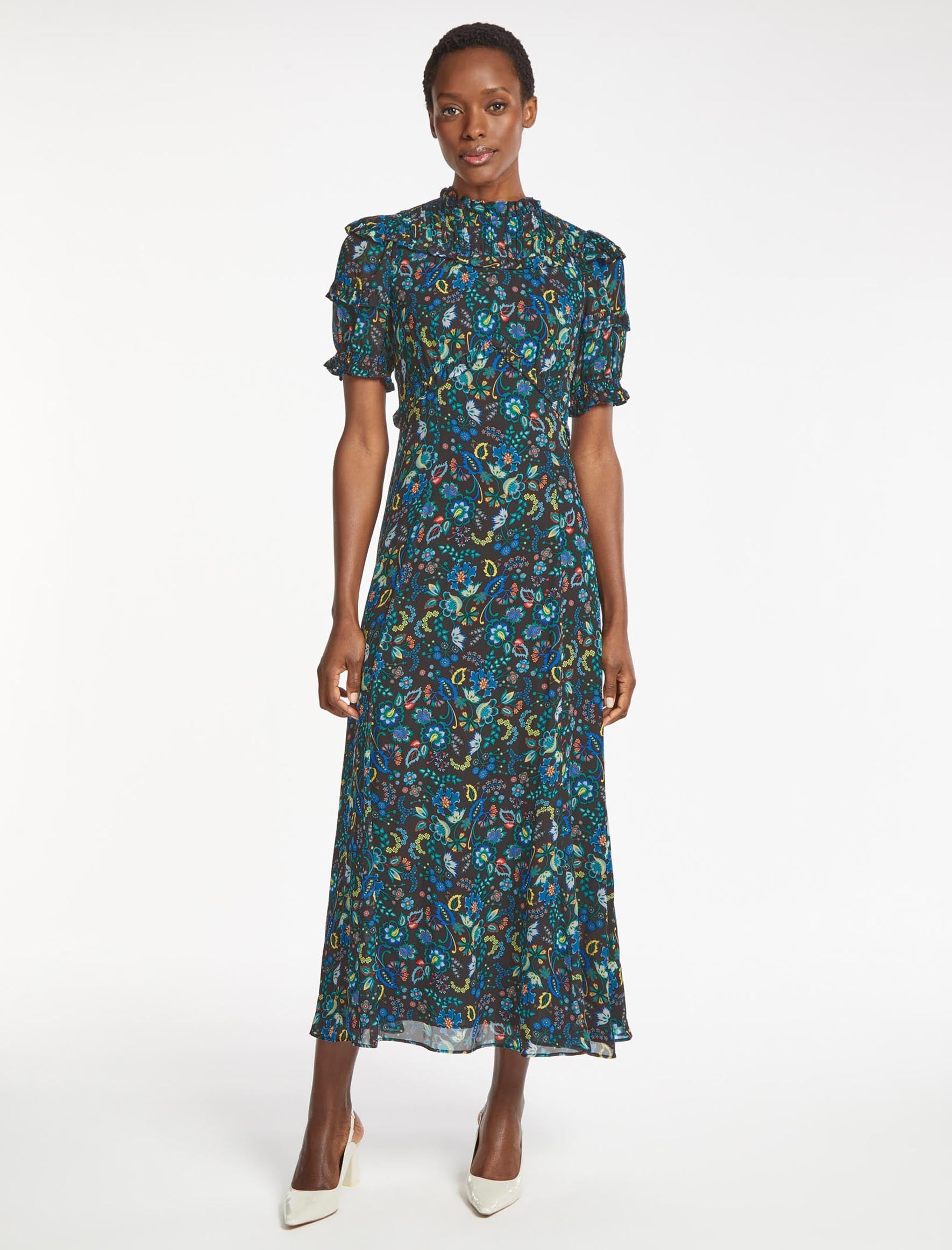 Cefinn Voletta Maxi Dress - Multi Coloured Large Floral Print