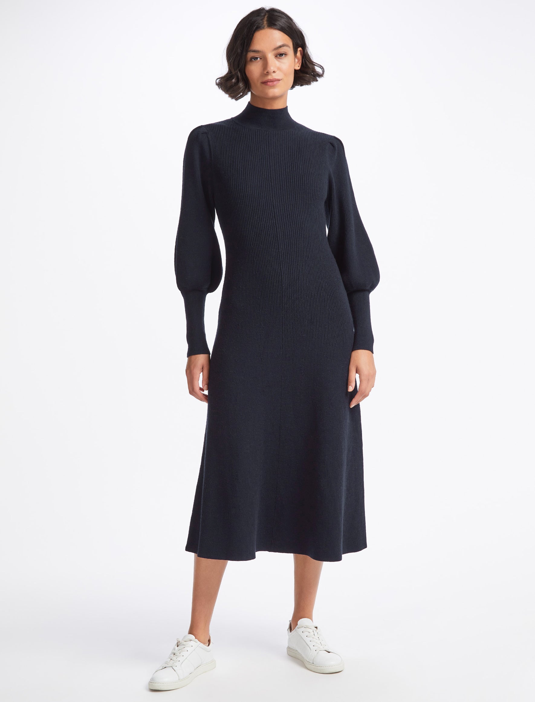 Cefinn Eva Wool Knit Maxi Dress - Navy