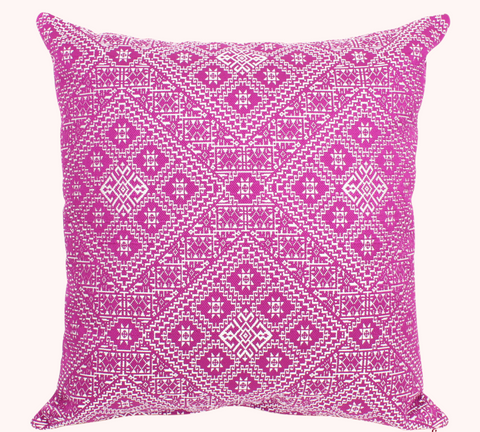 handmade embroidered cushion cover
