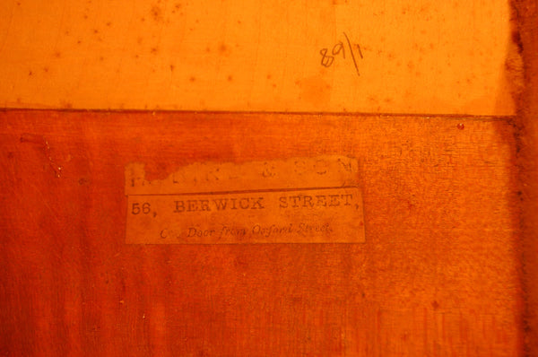 Labels and inscription inside the "Ex-Gordon Neal" 5-string double bass by Ferdinand Seitz