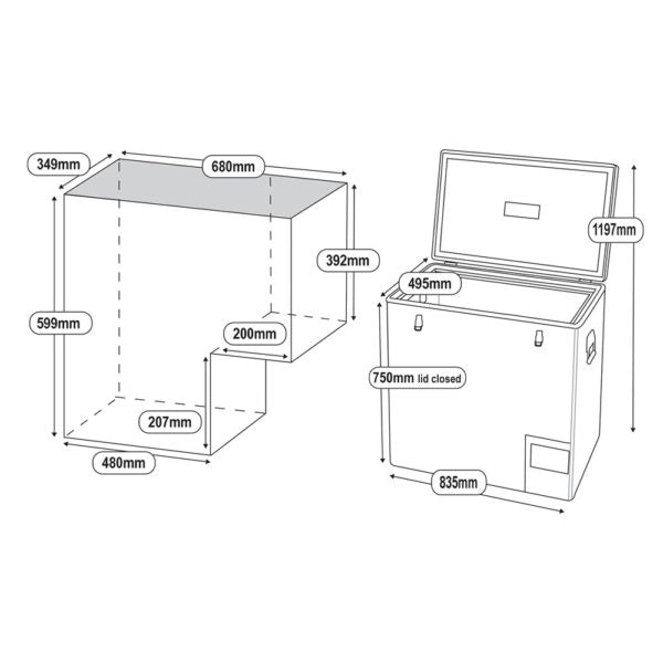 60l national luna fridge