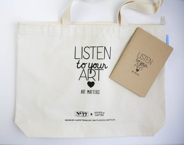 Listen to your Art - Letterpress Journal & Tote that gives back to NOCCA