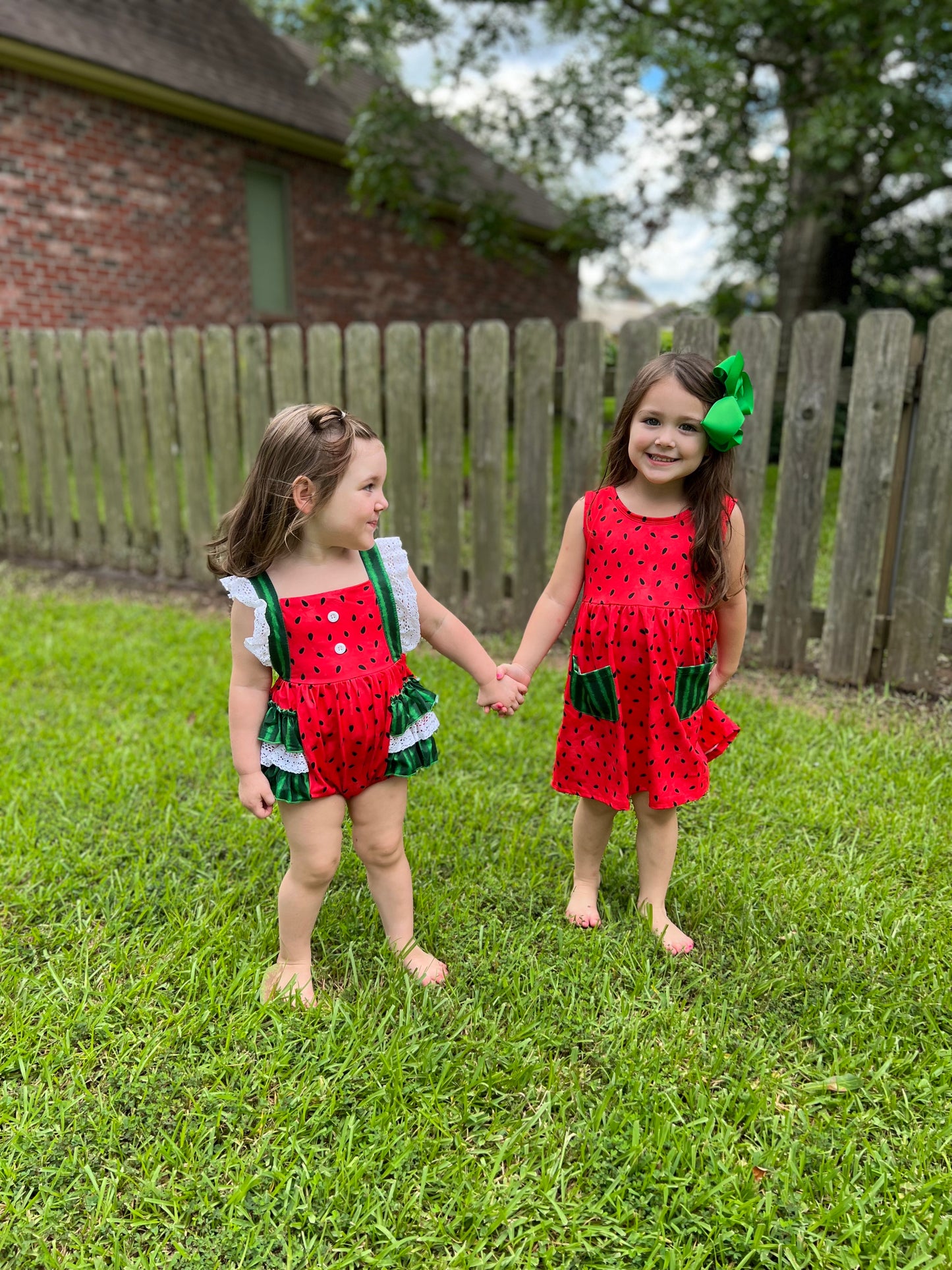Melon Cutie Bow Back Pocket Dress