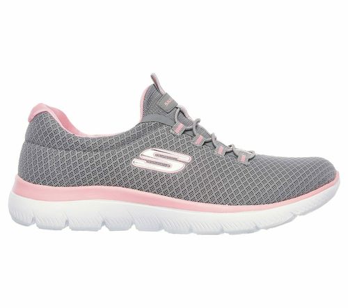 skechers gray pink