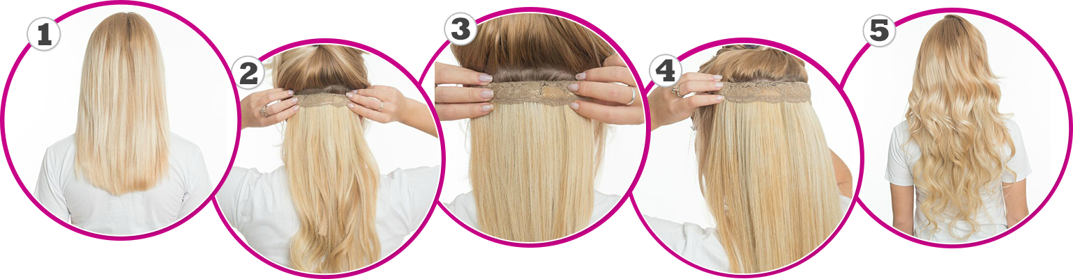 Guía de colocación de extensiones de cabello con clip Extensiones Kinasans