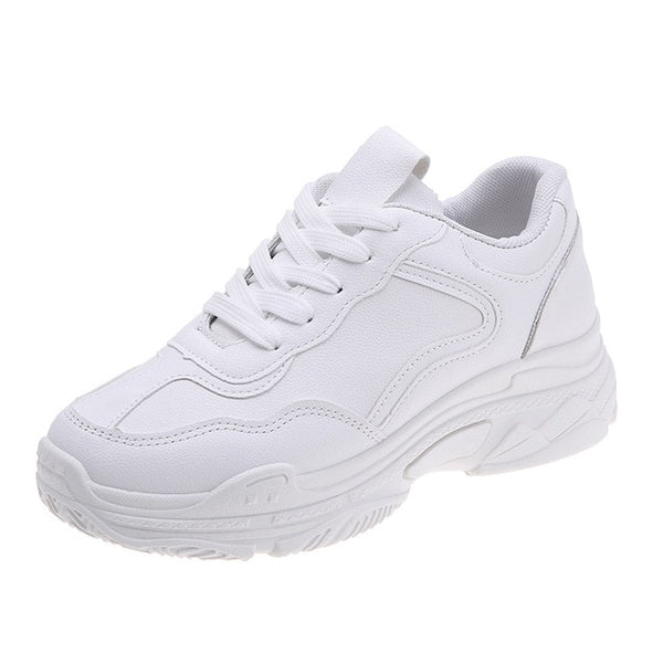 white comfy trainers