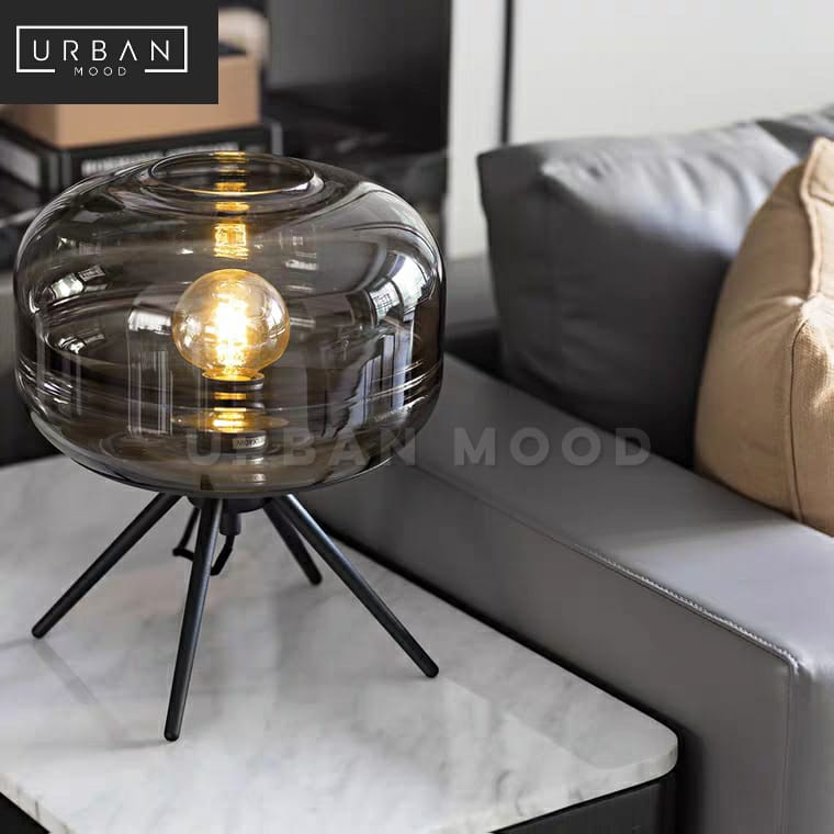 glass table lamp table