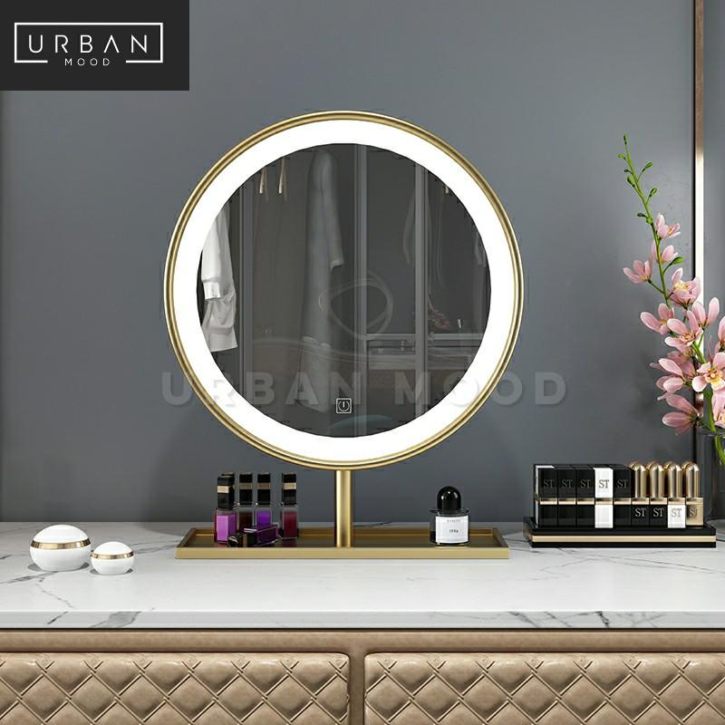 gold led vanity mirror