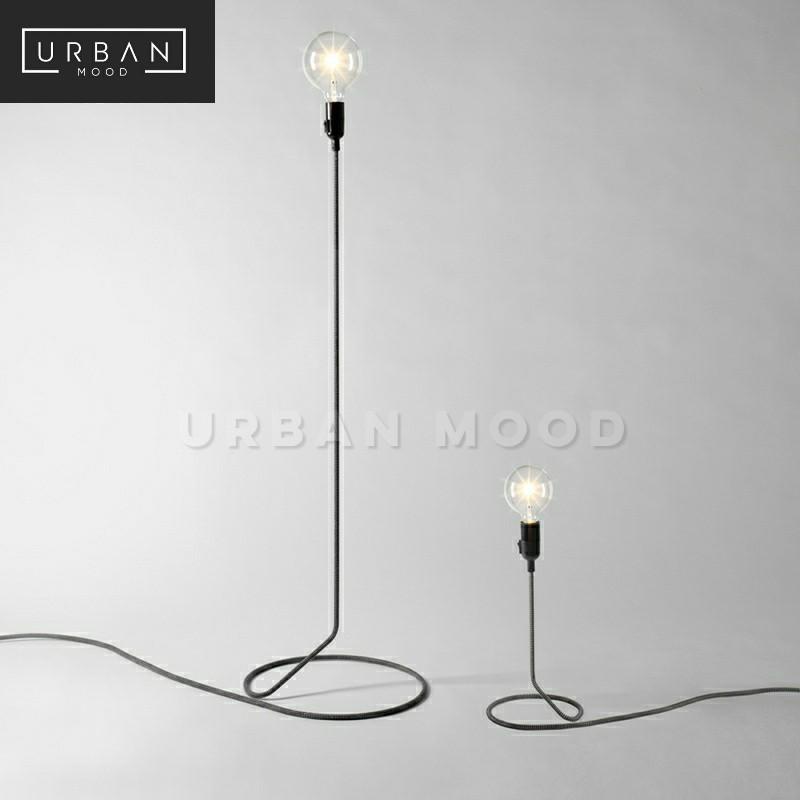 silver industrial floor lamp