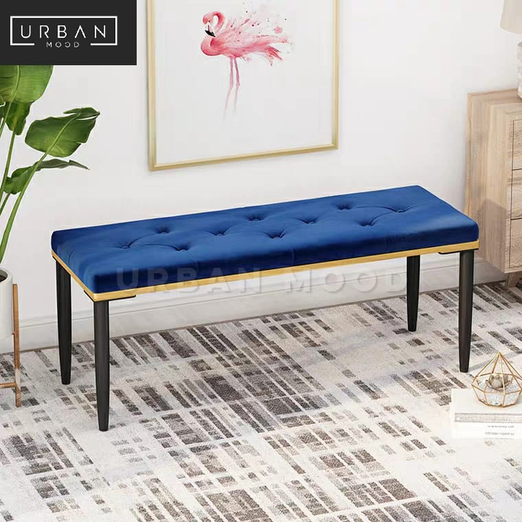 dining bench blue