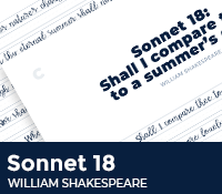 Sonnet 18 Shall I Compare Thee To a Summer's Day by William Shakespeare