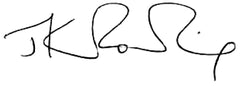 JK Rowling autograph